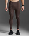 Light Speed Compression Tights - Raisin/Raisin Reflective