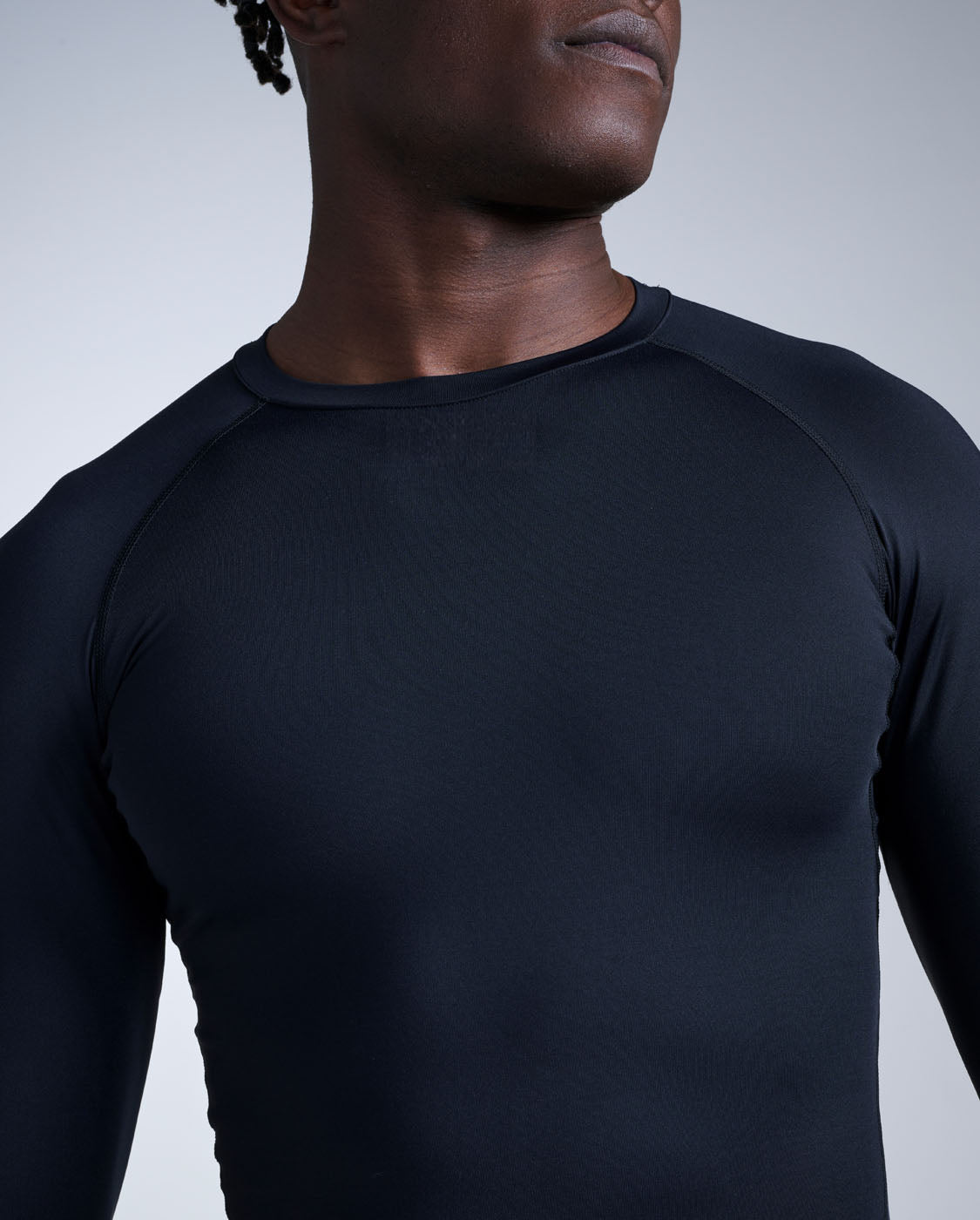 Men's Long Sleeve Compression Shirt, Black & Silver – 2XU US