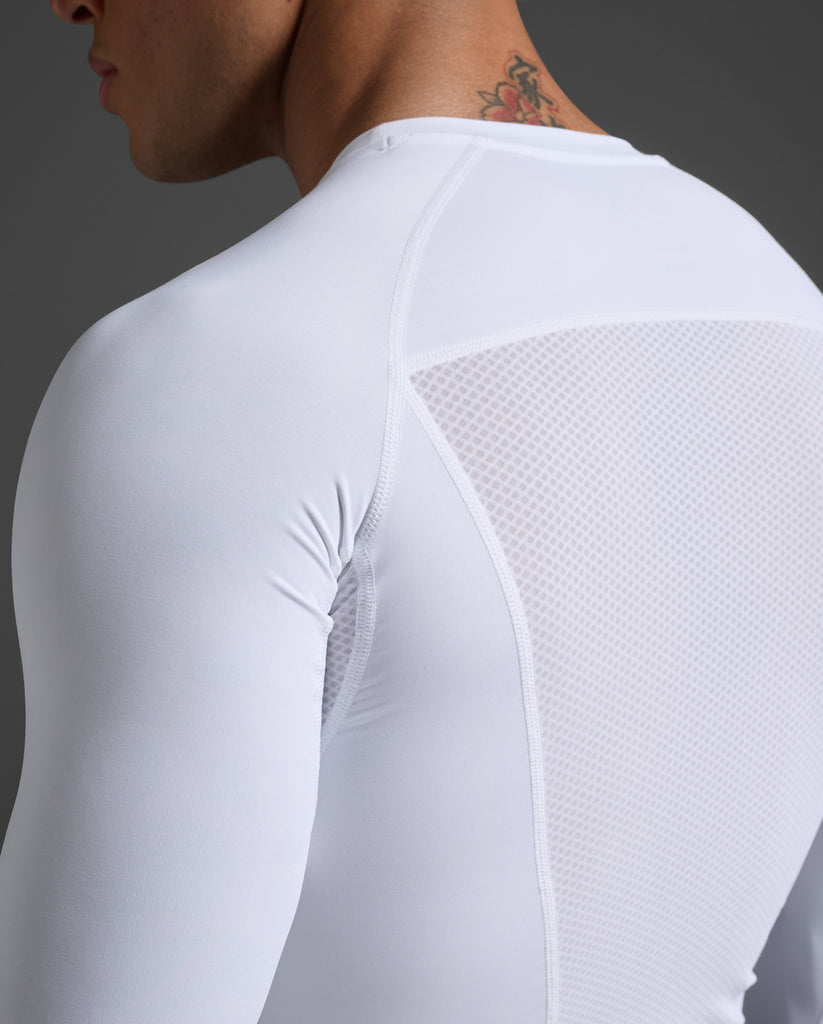 Men's Long Sleeve Compression Shirt, White – 2XU US
