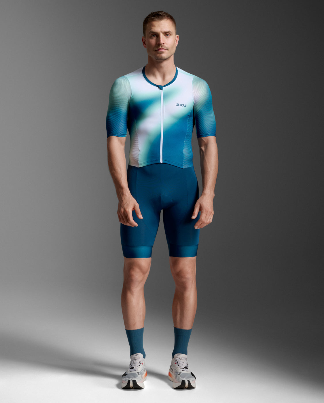 2XU AERO SLEEVED TRISUITスプリンググリーン/マジョールS Aero Hex Sleeved Trisuit – 2XU US