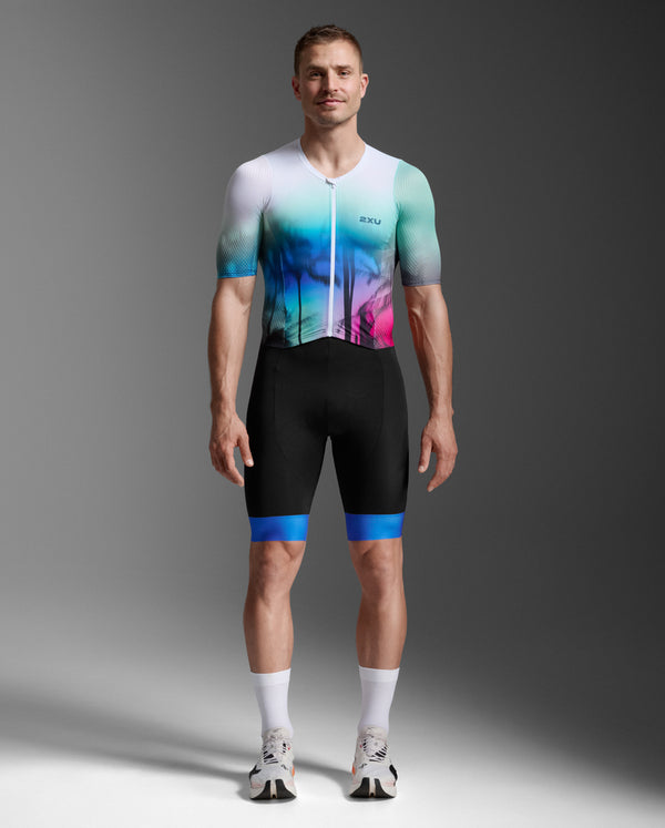 Aero Hex Sleeved Trisuit (NBA/WHT)