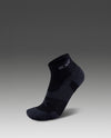 Vectr Cushion 1/4 Crew Compression Socks - Black/Titanium