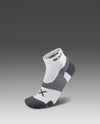 Vectr Cushion 1/4 Crew Compression Socks - White/Grey