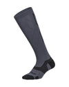 Vectr Light Cushion Full Length Compression Socks - Titanium/Black