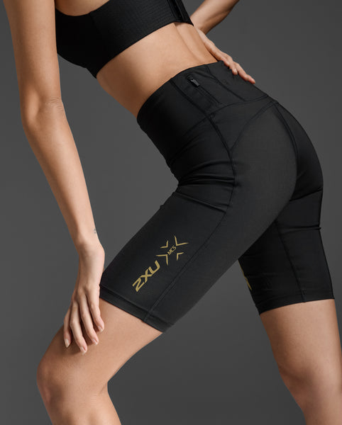 2XU Collants de compression mi-hauteur Light Speed pour femmes - Noirs 2XU Collants de compression mi-hauteur Light Speed pour femmes - Noirs