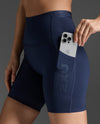 Form Stash Hi-Rise Bike Shorts - Midnight/Midnight