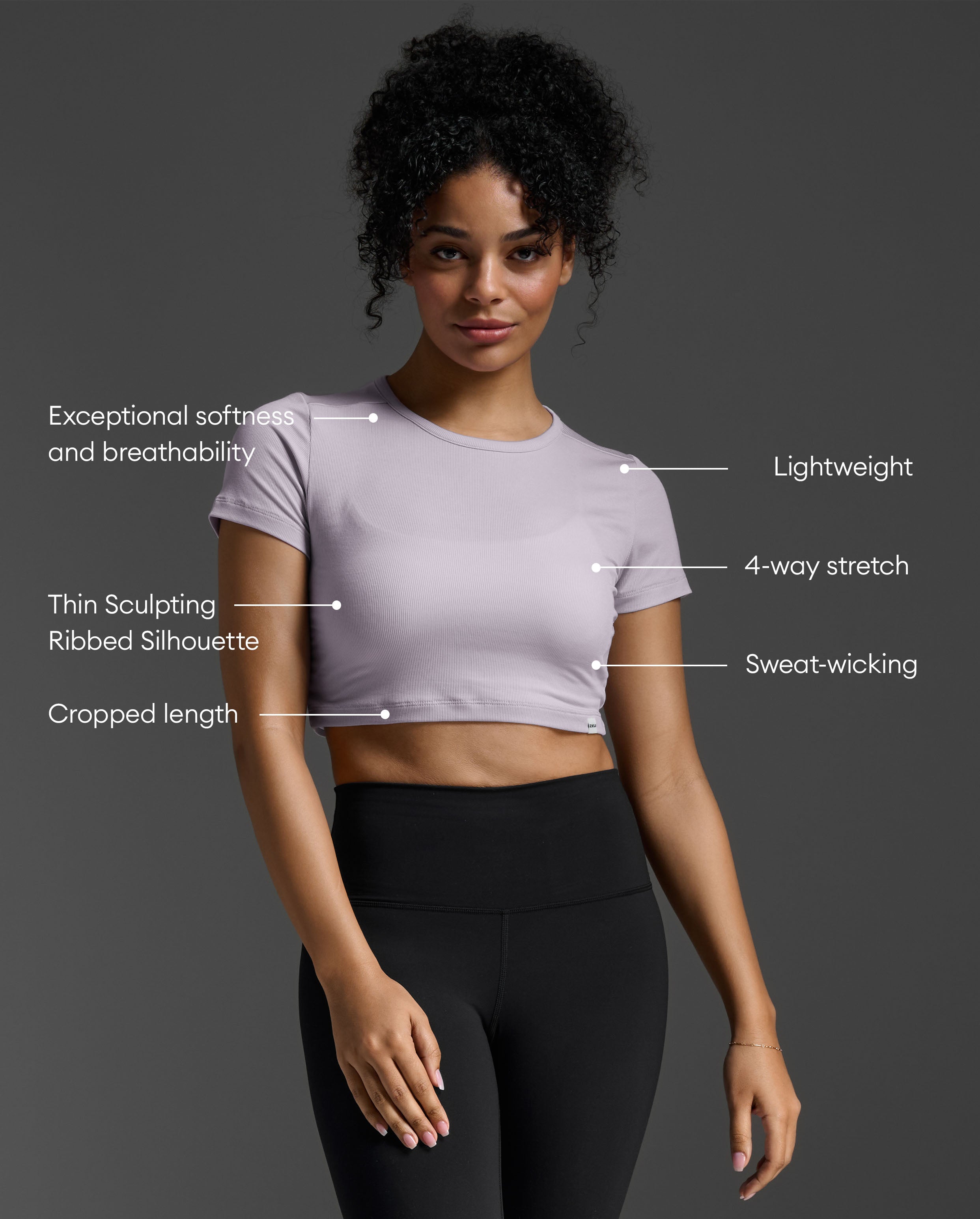 Fluid Ribbed Crop Tee