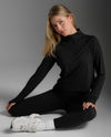 Flex Waffle 1/2 Zip Long Sleeve - Black/Black